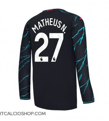 Manchester City Matheus Nunes #27 Terza Maglia 2023-24 Manica Lunga